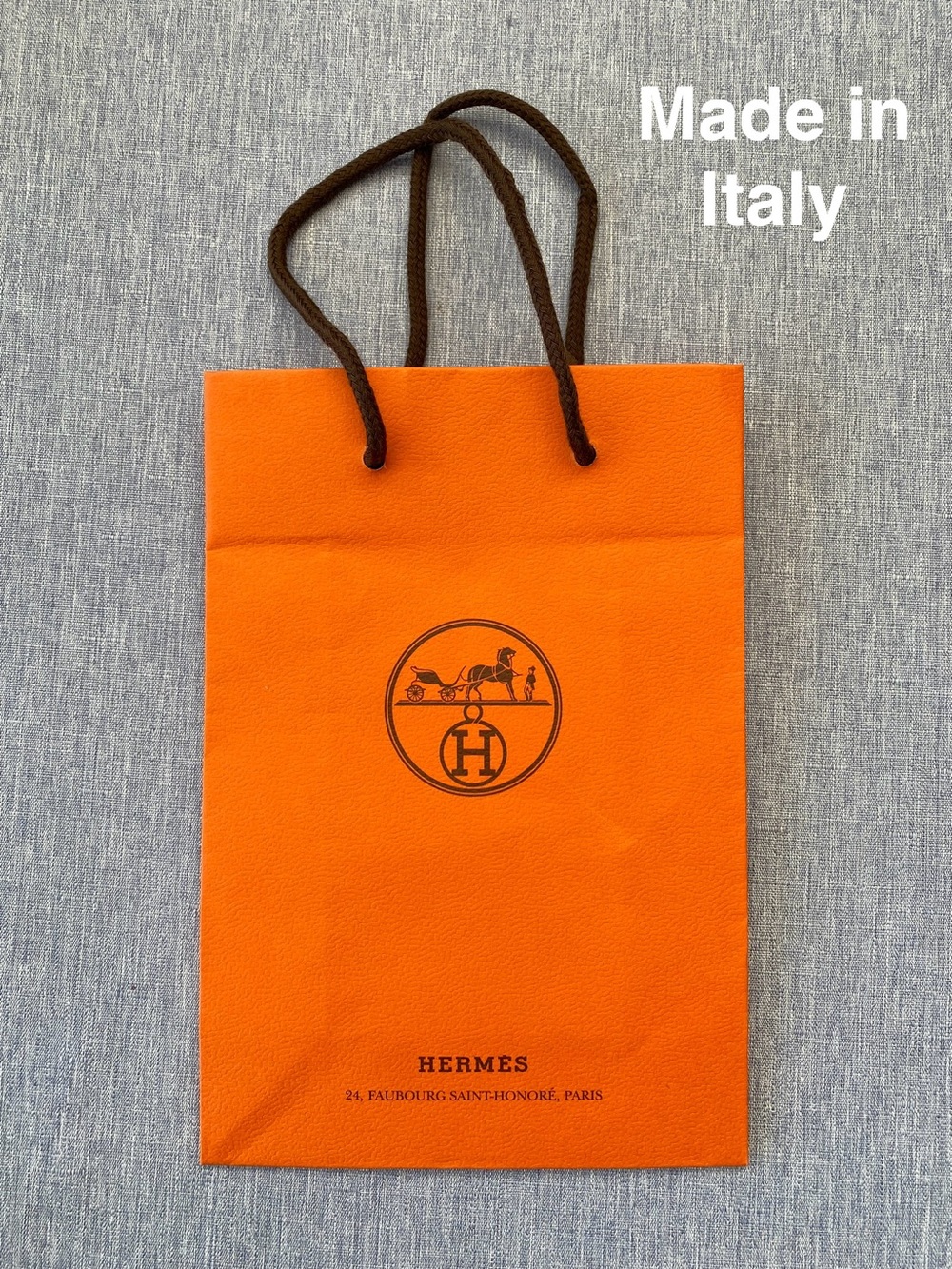🇮🇹 NWOT Authentic Hermès | Orange Shopping Bag | Gift Decoration